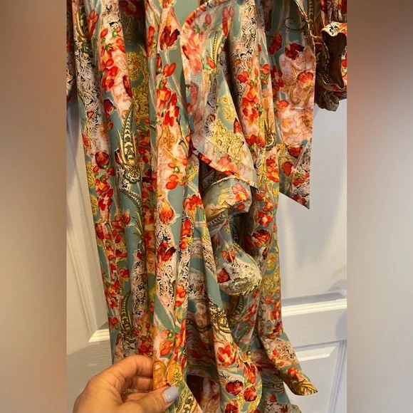 BRONX AND BANCO Luisa Floral Balloon Sleeve Hi-Lo Dress Size M US 6 SOLD OUT - Picture 12 of 16